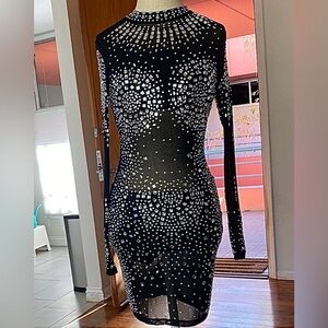 Banjul Black and Silver Long Sleeve Dress. Excellent condition.